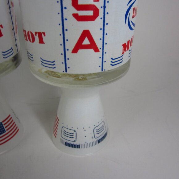 Vintage Harold's Casino Glass - Rocket Ship Design - Moon Shot - Lot of 2 - Picture 5 of 12